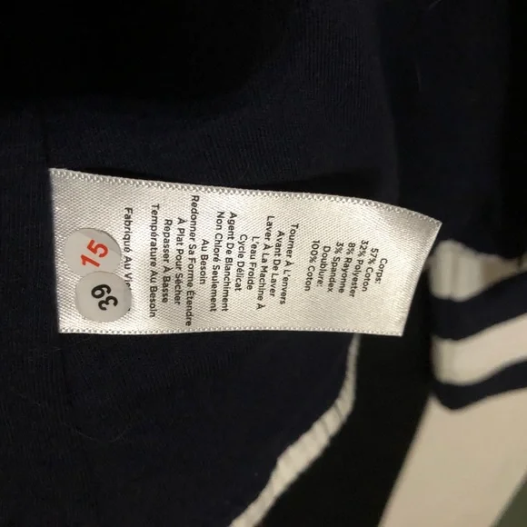 Talbots Navy and White Striped Jacket Size Small Coastal Nautical Vibe - Picture 3 of 4